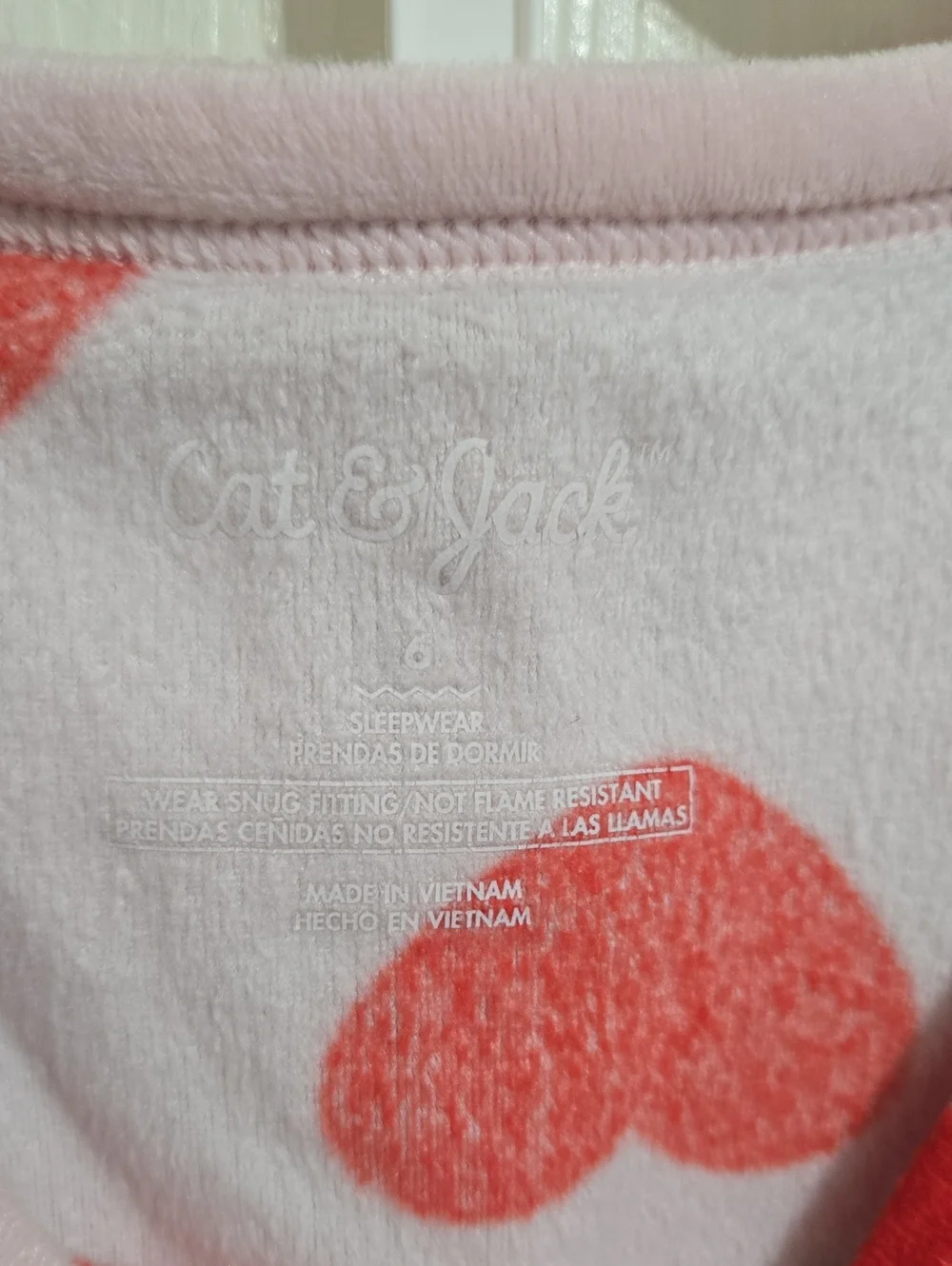 Cat & Jack snuggly soft heart pajamas